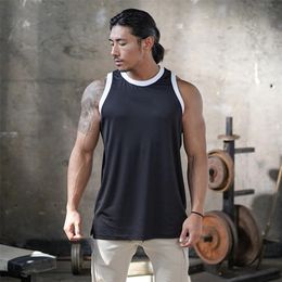 Summer Brand Mesh Gym Clothing Mens Tank Tops Sleeveless Shirt Bodybuilding Equipment Fitness Mens Stringer Tanktop Vest 220621