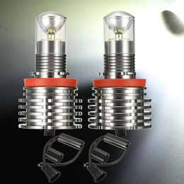 Car Headlights 2 Pcs LED Angel Eyes Light 2*30W H8 LED Chips Lights Bulb For BMW E60 E61 E63 E64 E70 X5 E71 X6 E82 E87 E89 Z4 E90 E91 E92