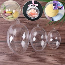 Party Decoration Transparent Ball Clear Plastic For Wedding Candy Box Favours Egg Shape Acrylic Gift Bag Year Christmas Tree DecorationsParty