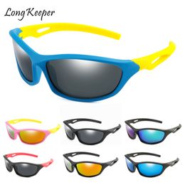 Dzieci chłopcze sportowe okulary przeciwsłoneczne Tr90 fajne okulary przeciwsłoneczne Outdoor Goggle UV Ochrona okularów Równowaga Slajda Slajdów Dzieci 220705
