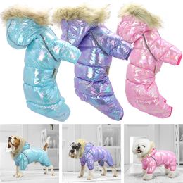 Warm Dog Clothes Winter Thick Fur Pet Puppy Jacket Coat Waterproof Dog Costume Clothing For Small Medium Large Dogs Chihuahua LJ20253S