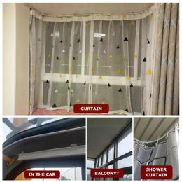 Other Home Decor 1m Flexible Curtain Track Rail Visible Damper Accessories Window Bendable Plastic Hom N8t5Other