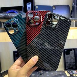 Genuine Real Carbon Fibre Aramid Case for iPhone 13 Pro Max Mini 12 Glossy Camera Lens Armour Cover