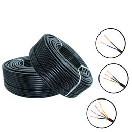 Other Lighting Accessories 5Meters RVV Cable 24AWG 2/3/4/5/6/7/8 Cores Control Signal Line Copper Wire Black Sheathed Insulated PVC Power Co