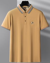 Summer Men's Polos Shirts short sleeve men fashion mercerized cotton simple t-shirt casual slim fit half sleeve polo shirt 002