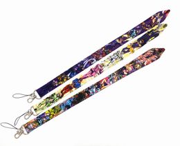 Cell Phone Straps & Charms 100pcs/lot Japan cartoon Keys Mobile Lanyard ID Badge Holder neck Rope Keychain for girls wholesale Party Good Gifts 2022