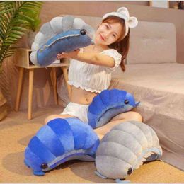 3050Cm Likelike Insect Plush Toys Pill Bug Stuffed Soft Animals Pillow Back Cushion Insect Doll ldren Toys Girls Boys Gift J220729