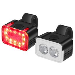 Ночные огни велосипедные светильники выделяют водонепроницаемые USB-C перезаряжаемый алюминиевый сплав передний хвост 20122