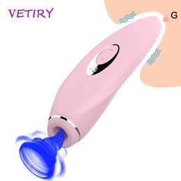 Clit Sucker Vibrator Nipple Sucking Vagina Blowjob Clitoris Stimulator G Spot Dildo Adults sexy Toys for Women