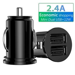 Dual USB car charger 2.4A 5V 2 port Cigarette Lighter Adapter Charger Power For all smart phones