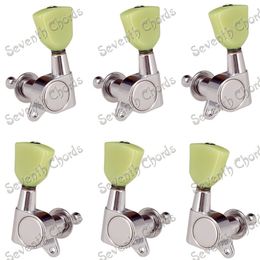 A set 6 Pcs Chrome Retro Guitar Tuning Pegs Tuners Machine Heads For Acoustic Electric Guitar