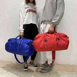 duffle bags Fashion Foldable Travel Fitness Bag One Shoulder Portable Diagonal Yoga Storage Bag 220707