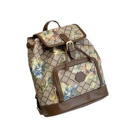 2022New designer design backpack high quality men's and women's universal flower pattern backpack size 26cm