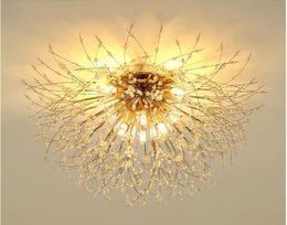 Dandelion Crystal Ceiling Lights Modern Led Bedroom Indoor Decoration Lamps for Home Living Dining Room Lighting