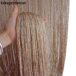 Beaded String Curtain Door Curtain Beads Thread Curtains Window Wall Panel Room Divider Doorway Home Living Room Wedding Decor 220525