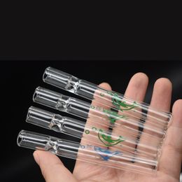 Wholesale Glass Cigarette Philtre Pipe Bat One Hitter Pipes With dolphin Logo For Smoking Tobacco Hand Pipe Hookahs
