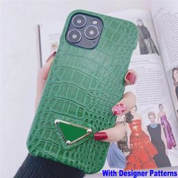 Luxury designer iPhones 13 promax Cases Fashion Pattern metal letter iphone 12 pro case IP11 XR Xsmax 6s 7se 8plus Cute Aesthetic Classic Pattern Leather Back Cover