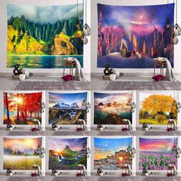 Wall Hanging Wall Rugs Landscape Carpet Wall Coating Living Room Sheets Beach Towels Home Decor J220804
