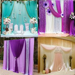 Party Decoration 3x3M Wedding Props Backdrop Veils Venue Layout Pre-function Area Sign-in Desk Stage BackgroundParty
