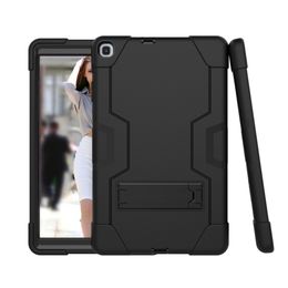 Military Heavy Duty Rugged Armor Case For Samsung Galaxy Tab A 10.1 Inch T510/T515 Impact Shockproof Silicone Plastic Kickstand Tablet Cover