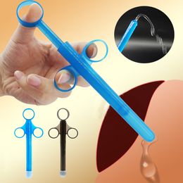 Lubricant Syringe sexy Aids Tool Enema Injector Anal Vagina Cleaning Tools Adult Product Lube Launcher Toy for Women Men Gay