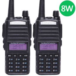 2 PCS Baofeng UV-82 Plus vhf/uhf Long Range 8W Power Walkie Talkie Portable CB Transceiver Amateur 2 way Radio upgrade of UV 82