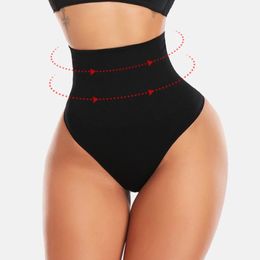 Women Thong Panty Shaper High Waist Tummy Control Panties Slimming Underwear Waist Trainer Shaping Briefs Butt Lifter Shapewear