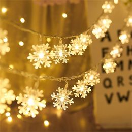 Snowflake LED Light Merry Christmas Tree Decoration For Home Ornament Navidad Xmas Gift Happy Year Y201020