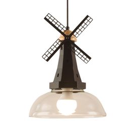 Pendant Lamps Nordic Chandelier Restaurant Single Personality Creative Minimalist Windmill Warm Modern Led Dining Lamp HangingPendant