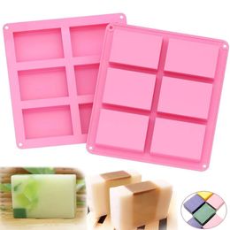 3D Silicone Mould Pudding Candy Moulds 6 Cavity Square Moulds Supplies Craft Soap Mould Decorating Handmade Candle Mould