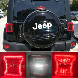 1Set Car LED For Jeep Wrangler JK 2007 2008 2009-2017 Tail Light DRL Brake Reverse Turn Signal Rear Taillight Assembly Lamp