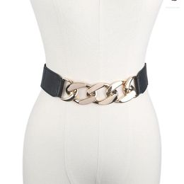 Belts Fashion Elastic Cummerbunds Black Solid Stretch Waistband For Women Dress Accessories Adornment Waist Belt FemaleBelts Emel22