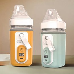 USB Charging Bottle Warmer Bag Insulation Cover Heating Bottle for Warm Water Baby Portable Infant Travel Accessories 220708