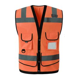 ppe Motorcycle Jacket Reflective Vest High Visibility Night Shiny Warning Safety Coat for Traffic Work Cycling Team Uniform