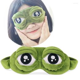 Berets The Sad Green Frogs Cartoon Cute Eyes Cover 3d Eye Mask Sleeping Rest Sleep Anime Funny Gift Wend22