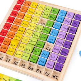 Montessori Educational Wooden Toys for Kids Children Baby 99 Multiplication Table Math Arithmetic Teaching Aids