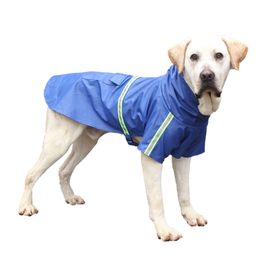 Dog Apparel Reflective Dogs Raincoat for 2-110lb Waterproof Hooded Dog Poncho 1kg-50kg Pet Rain Coat Raingear Pets Going Out ZL1209