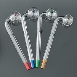 Oil Burner Glass Pipe Pyrex Coloured Thick Glass Hand Clear Smoking Pipes with Different Balancer Water Handmade Cigarettes Tobacco Smoke Accessories Gift