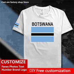 Botswana Batswana men t shirts Custom Jersey Fans DIY Name Number Brand High Street Fashion Hip Hop Loose Casual T shirt 220620