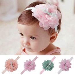 Hair Accessories Big Headband Bows For Girls Toddler Baby Lace Flower Girl Headbands Purple Plain Elastic BabiesHair