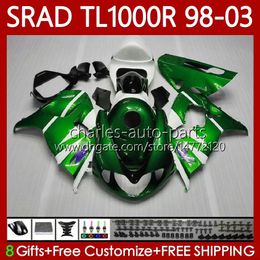 OEM Bodywork For SUZUKI SRAD TL1000R TL-1000 TL 1000 R 98-03 Body 118No.10 TL-1000R TL1000 R 98 99 00 01 02 03 TL 1000R 1998 1999 2000 2001 2002 2003 Fairing Kit green stock