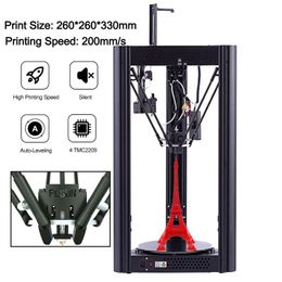 Printers Twotrees FLSUN SuperRacer SR 3D Printer 200mm/s High Speed TMC2209 Silent Driver Dual Drive Extruder Auto-Leveling DIY KitsPrinters