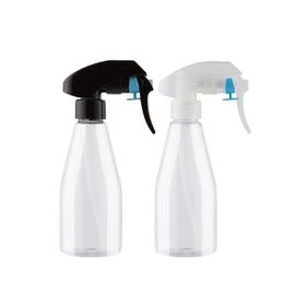 Empty Packing Transparent Bottle PET Conical Flask Black Clear Spary Press Pump Portable Refillable Cosmetic Packaging Container 200ml