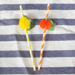 Hawaiian Theme 3D Fruit Summer Party Colourful Cocktail Drink Straw Funny 349 D3