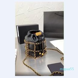 Women's Designer Bucket Bags Fashion Totes Mini Crossbody Bags Drawstring Designs Shoulder Bags Two Styles Metal/Pearl Chain Tote Bag