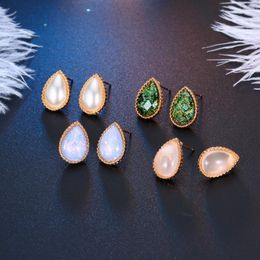 Stud Dayoff Korea Water Drop Resin Earrings Women Jewellery Trendy Small Cute Earstud Vintage Charms Colourful E567 Moni22