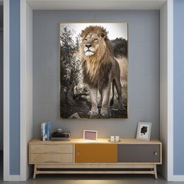 Wild Animal Africa Lion Canvas Art Painting Posters and Prints Cuadros Home Decor Wall Art Picture for Living Room