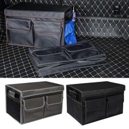 Car Organizer Folding Trunk With Lid Large Capacity Outdoor Portable Storage Box Waterproof Stowing Tidying Bag Auto Accessories