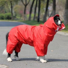 Dog Clothes Raincoat for Large Waterproof Cape Pet Clothing Golden Big s coat Jumpsuit Suit3 T200710