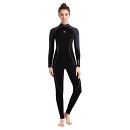 Women's Swimwear Neoprene Wetsuit Ladies One-piece Long-sleeved Cold-proof Warm Surfing Snorkelling Swimsuit Water Sports WetsuitWomen's